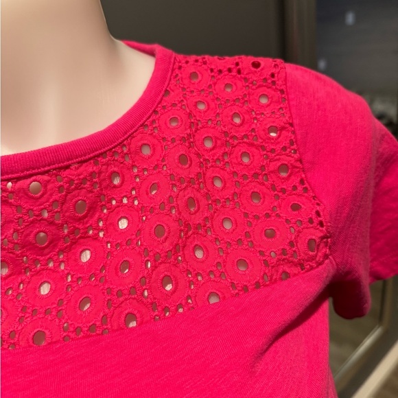 J. Crew‎ Pink Fitted Short Sleeve T-Shirt - Picture 4 of 5